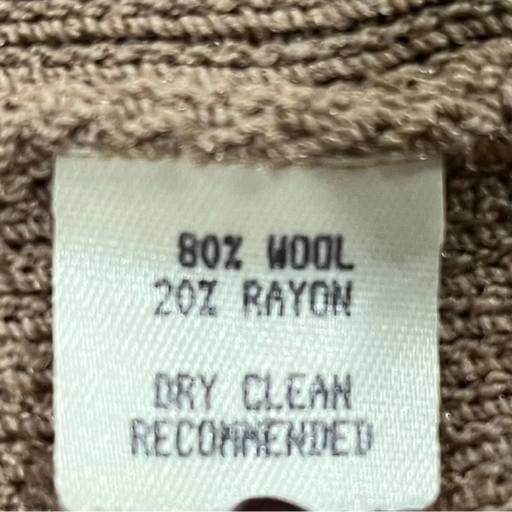🌸VINTAGE MARGARET O’LEARY BEIGE WOOL BLEND ZIP CARDIGAN SIZE XS/S🌸